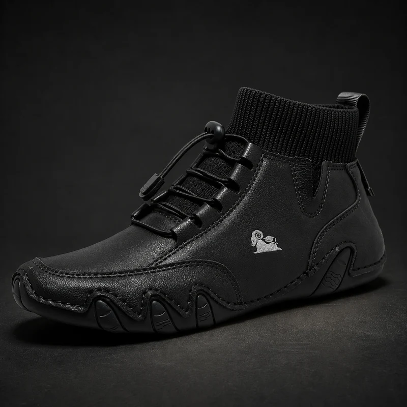 Tuncer – Turnschuh Aus Leder mit Schnürung