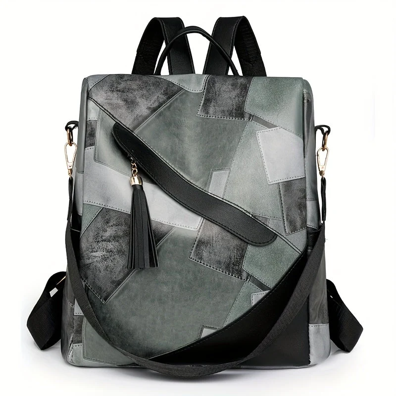 Vinika – Karierter Rucksack MIT Diebstahlschutz