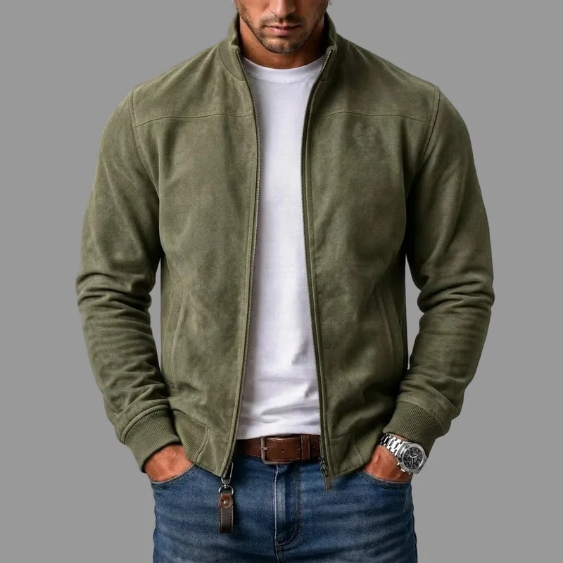 Brayden - Bomber Jacke Aus Wildleder