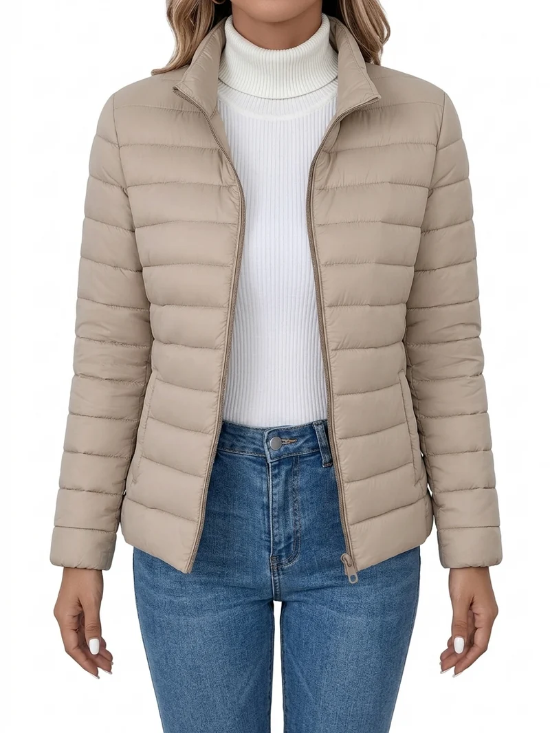 Loryta – Gesteppte Pufferjacke mit Stehkragen Und Reißverschluss