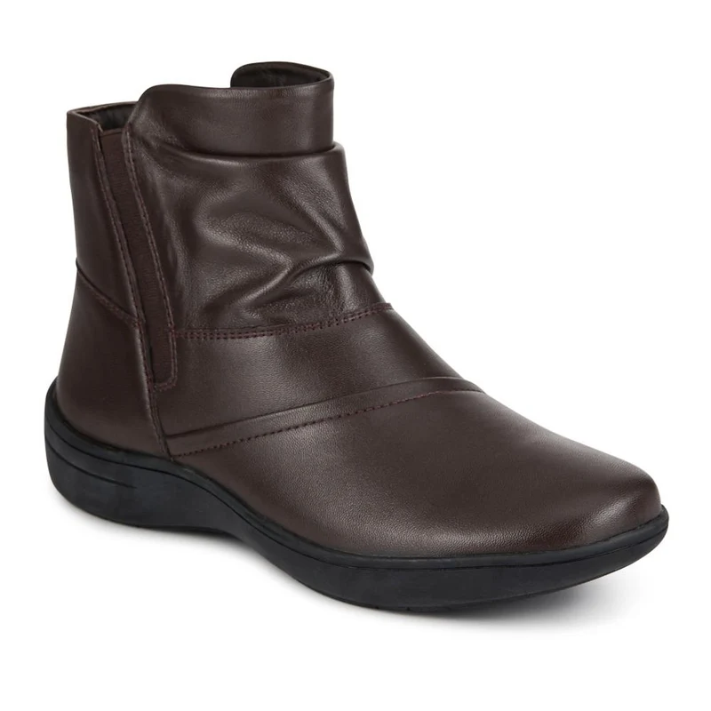 Wide Fit Leather Ankle Boots - KF42004 / 328 468