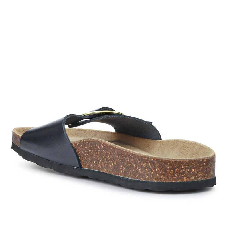 All-Leather Slip-On Mules - PATRI39014 / 326 634 - Black