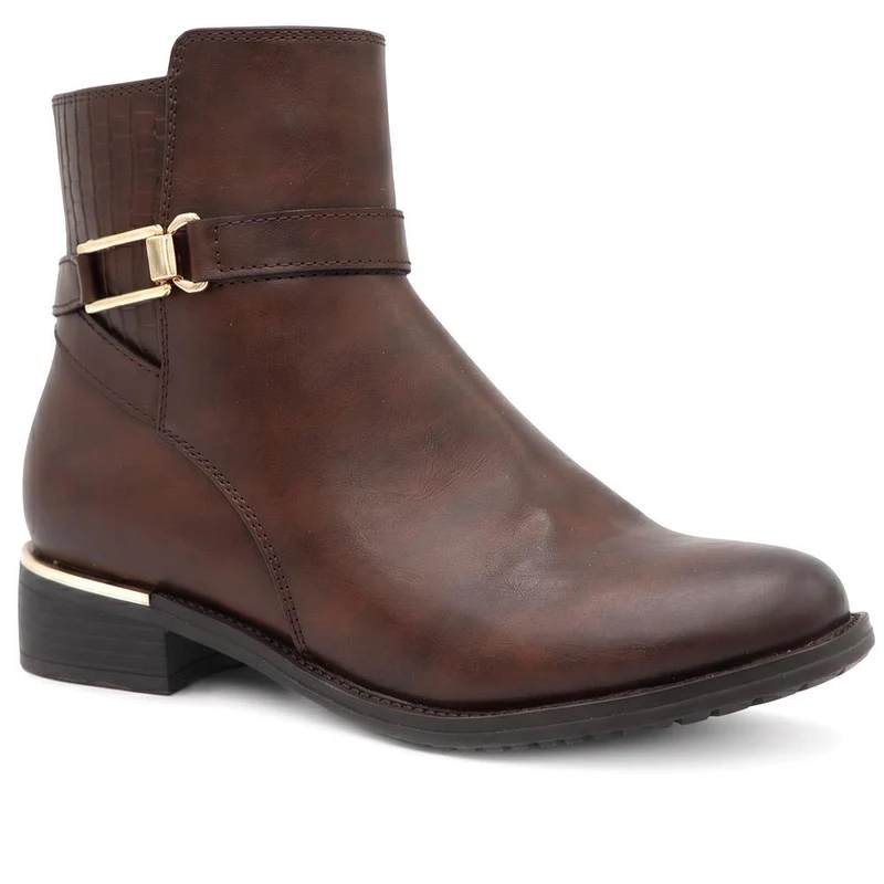 Bellissimo Buckle Detail Ankle Boots - BELWOIL44056 / 330 006
