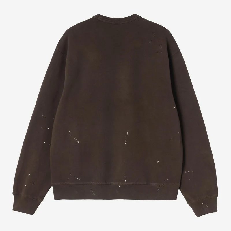 Carhartt WIP Herren-Sweatshirt „Maler“ | Tabak-Zerstörungs-Waschspritzer