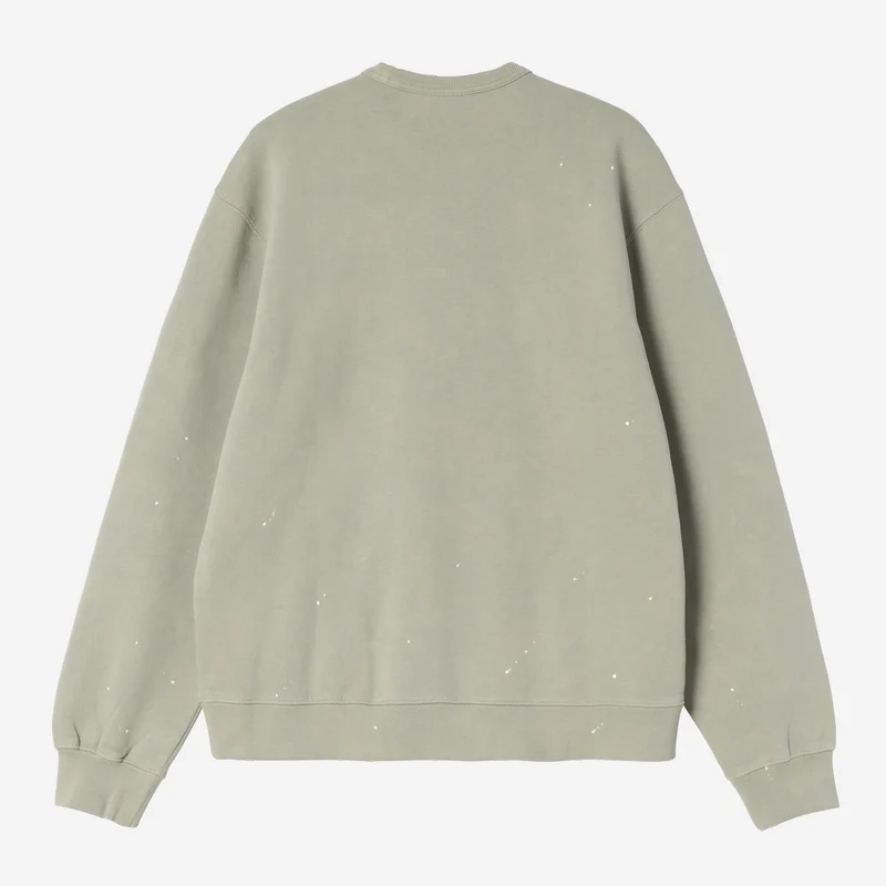 Carhartt WIP Herren-Sweatshirt „Maler“ | Schattiges Grün, Destroy Wash Splatter