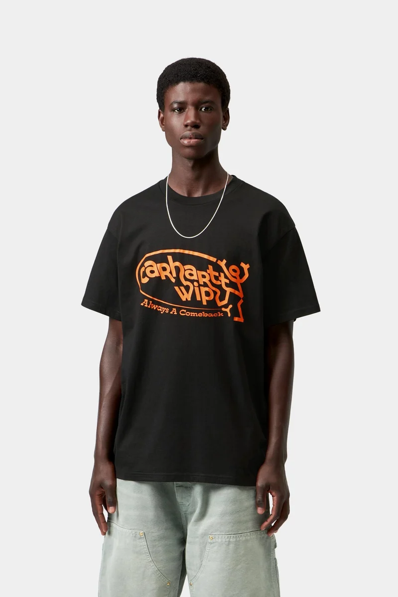 Carhartt WIP Herren-T-Shirt „Immer ein Comeback“ | Schwarz