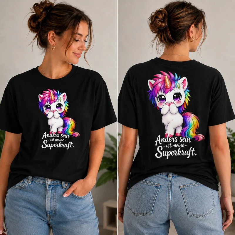 Statement Shirt „Anders sein ist meine Superkraft“