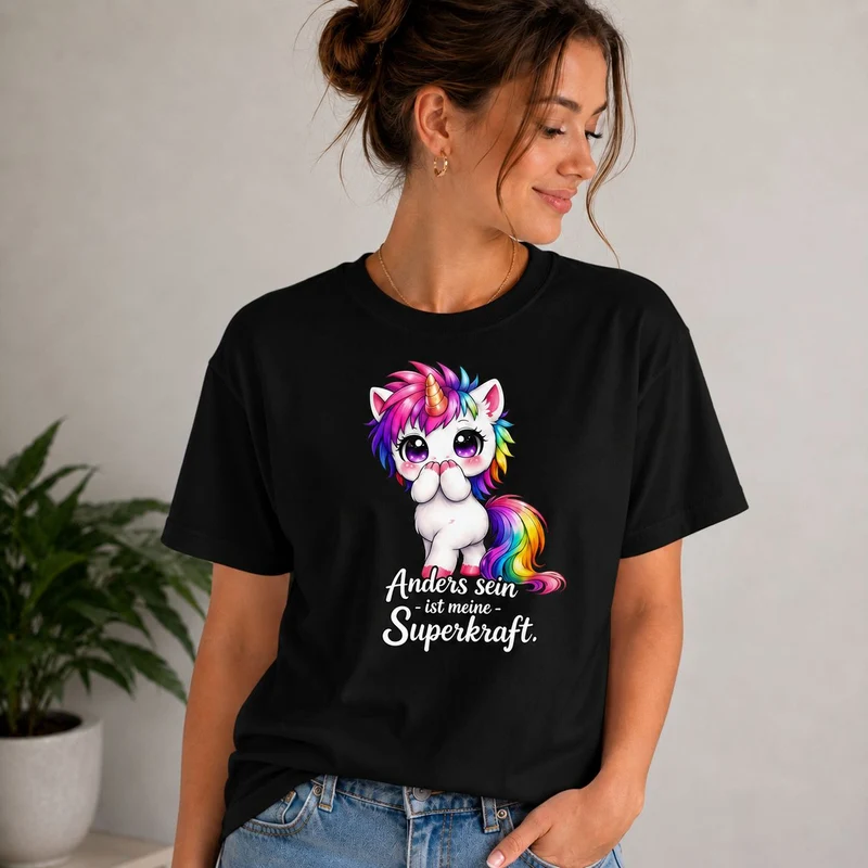 Statement Shirt „Anders sein ist meine Superkraft“