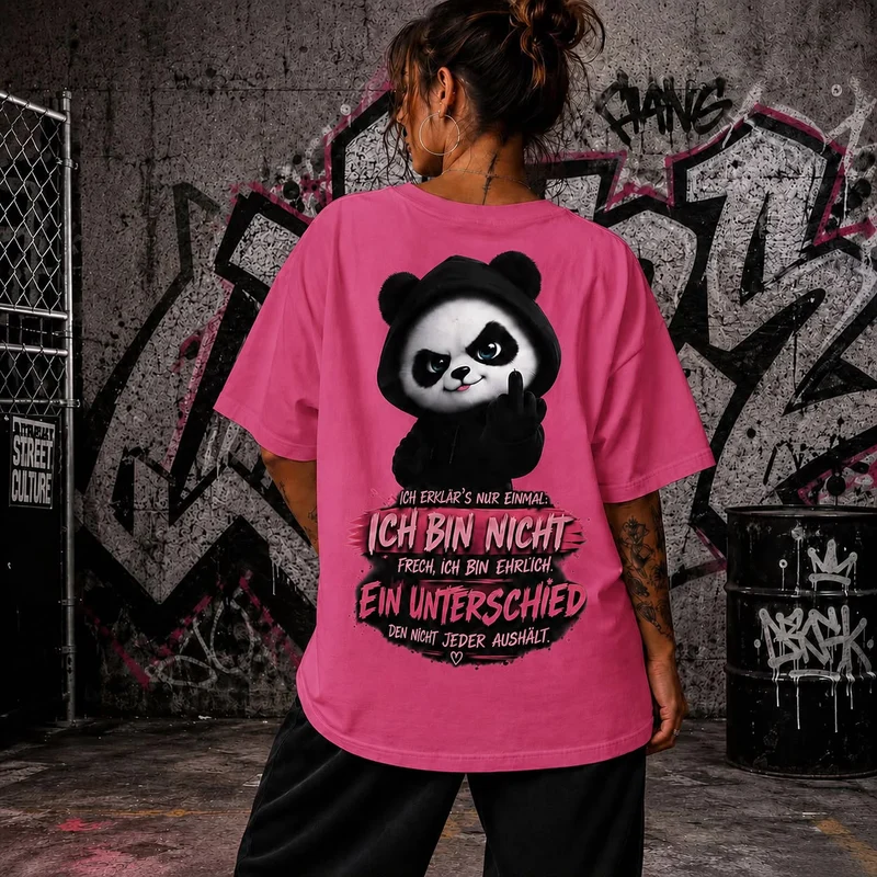 Panda Statement Shirt – Ich bin nicht frech, ich bin ehrlich