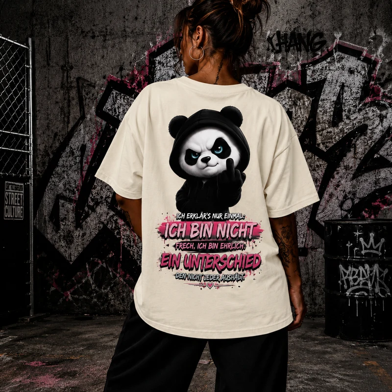 Panda Statement Shirt – Ich bin nicht frech, ich bin ehrlich