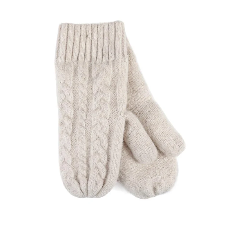 Warm Knitted Mittens - SISK44004 / 329 901 - Off White