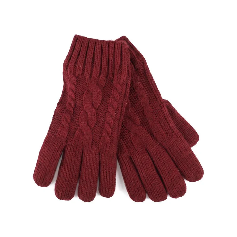 Warm Cable Knit Gloves - SISK44002 / 329 899 - Cherry