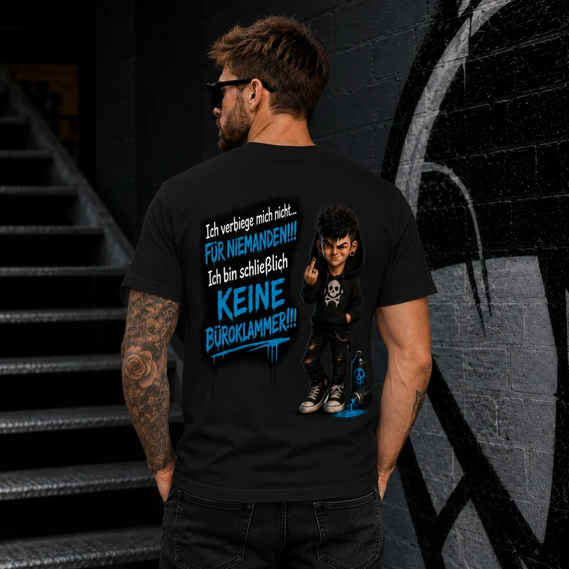 Statement T-Shirt Ich verbiege mich nicht... männlich Frontprint & Backprint Unisex