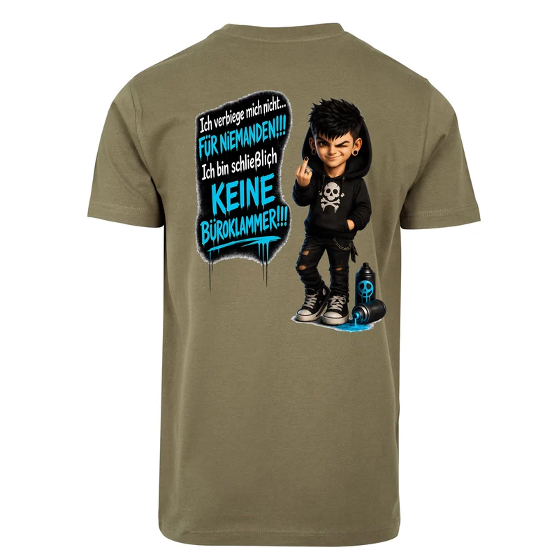 Statement T-Shirt Ich verbiege mich nicht... männlich Frontprint & Backprint Unisex