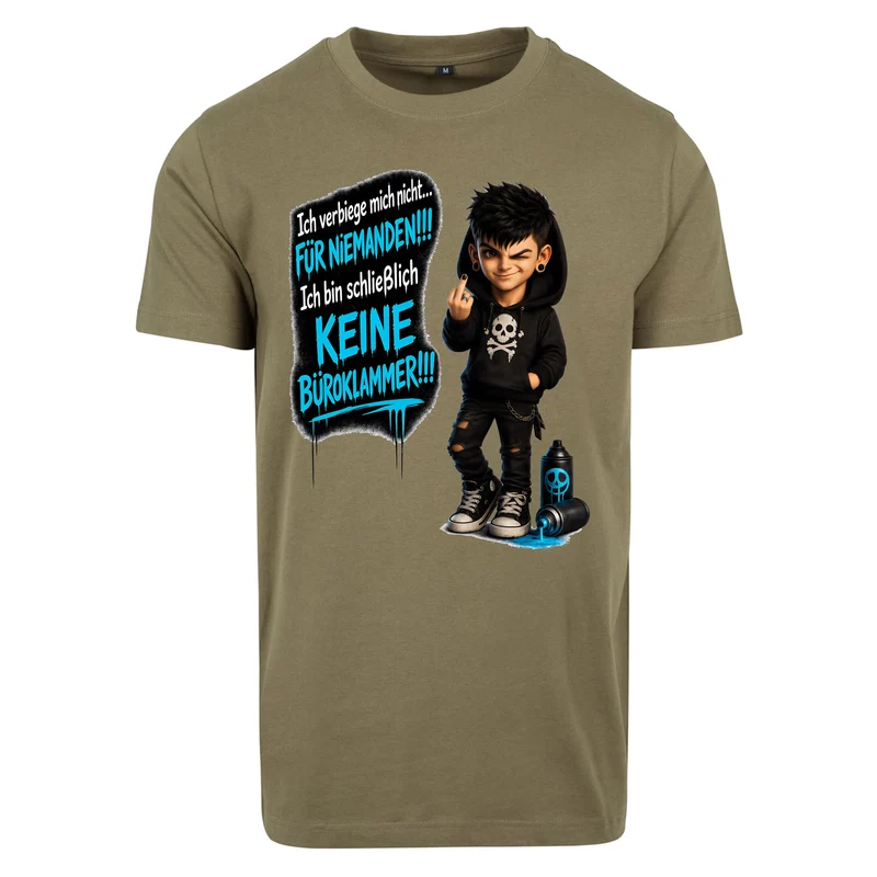 Statement T-Shirt Ich verbiege mich nicht... männlich Frontprint & Backprint Unisex