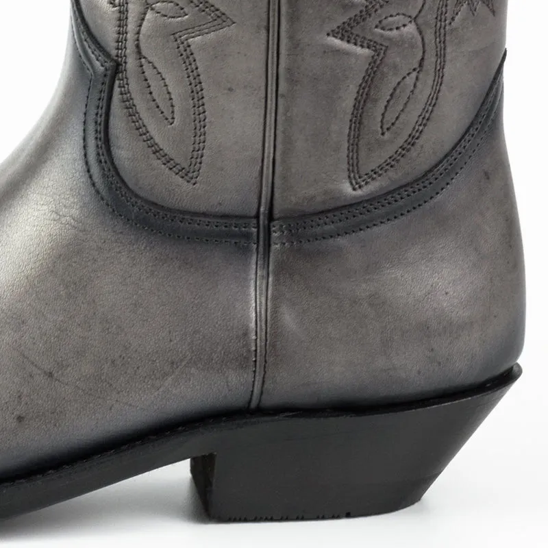 Country- und Western-Cowboystiefel 1920 aus grauem Leder für Herren und Damen