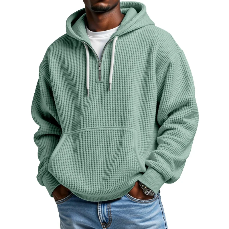 Mackenzie - Langärmeliger Hoodie Mit Waffelstrickmuster