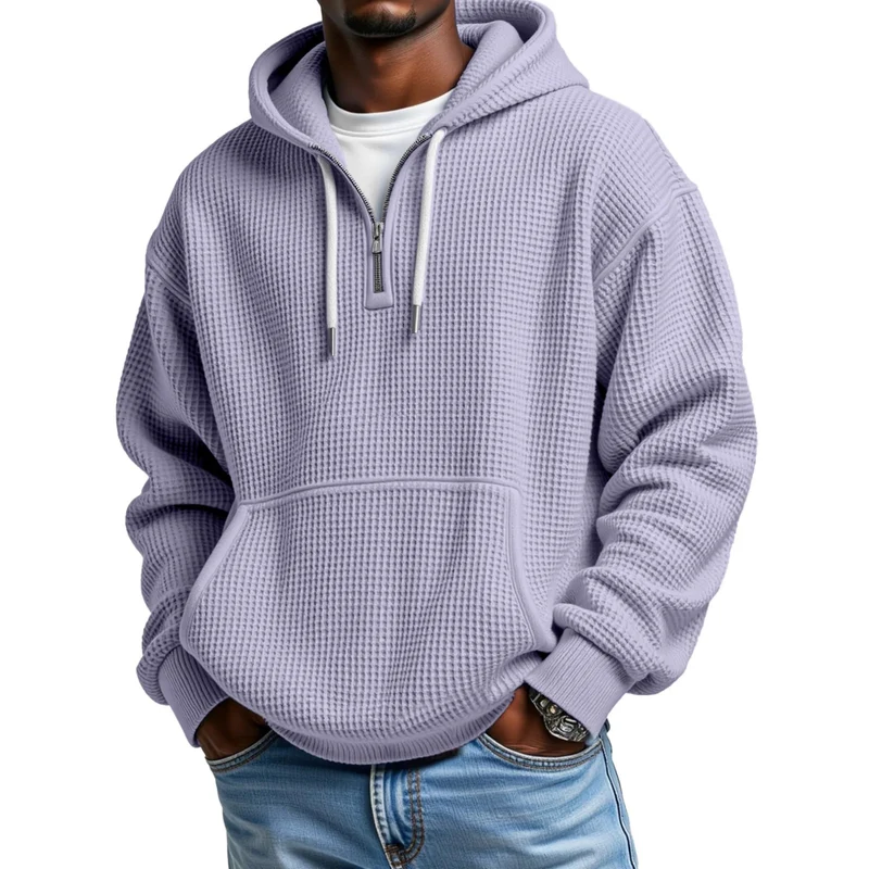 Mackenzie - Langärmeliger Hoodie Mit Waffelstrickmuster
