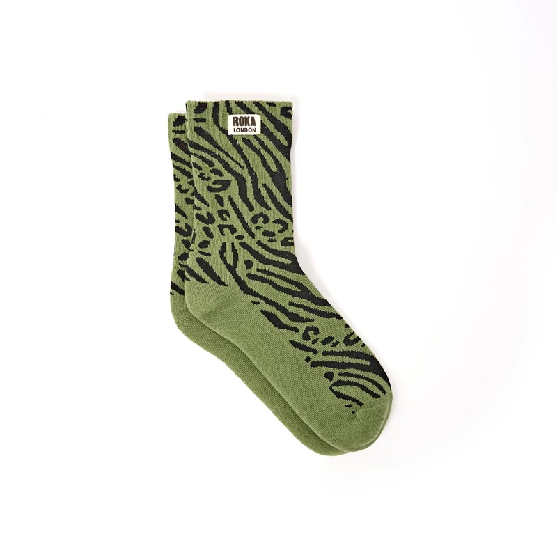 ROKA Wimbledon Bio-Baumwollsocken | Gemischtes Tier-Artischockenmuster