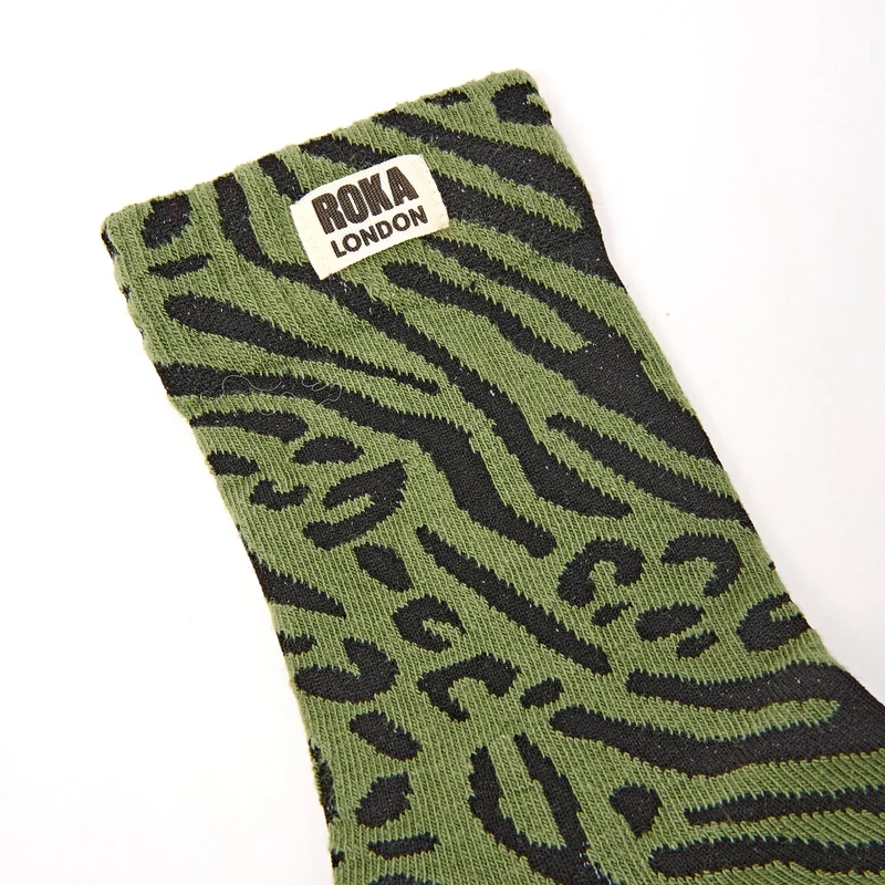 ROKA Wimbledon Bio-Baumwollsocken | Gemischtes Tier-Artischockenmuster