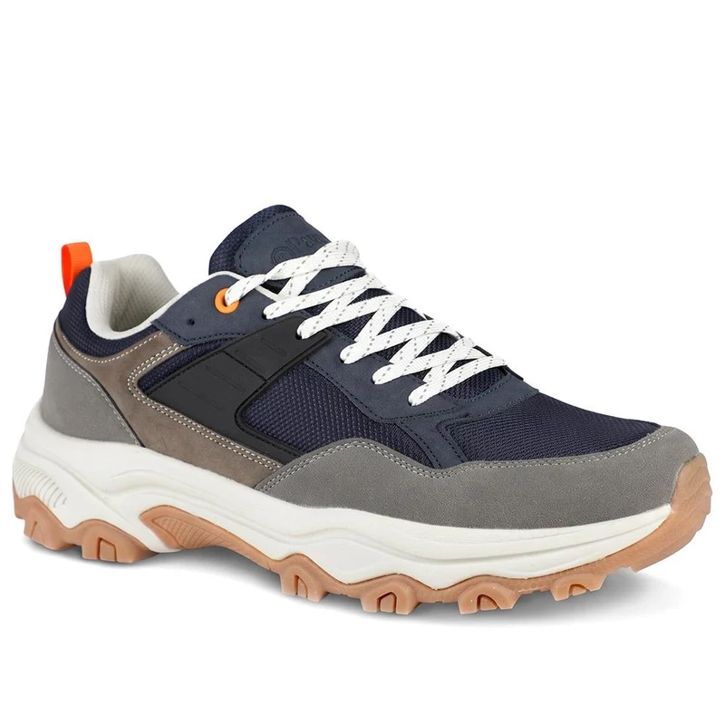 Memory Foam Lace Up Walking Trainers - SUNCH44002 / 330 291 - Navy Multi