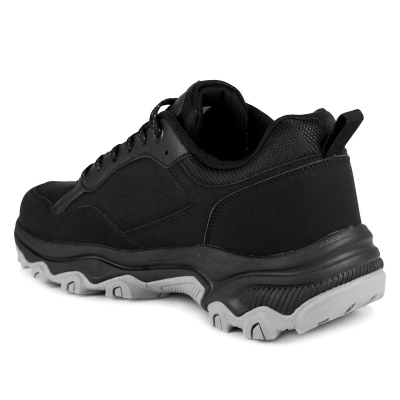 Memory Foam Lace Up Walking Trainers - SUNCH44002 / 330 291 - Black
