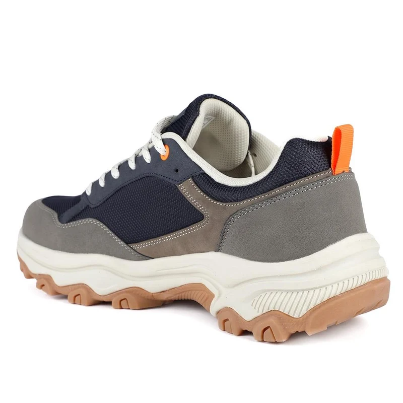 Memory Foam Lace Up Walking Trainers - SUNCH44002 / 330 291 - Navy Multi