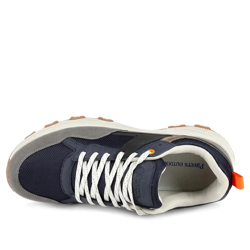 Memory Foam Lace Up Walking Trainers - SUNCH44002 / 330 291 - Navy Multi