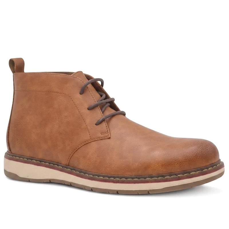 Casual Lace Up Chukka Boots - XINGH44011 / 330 036 - Tan