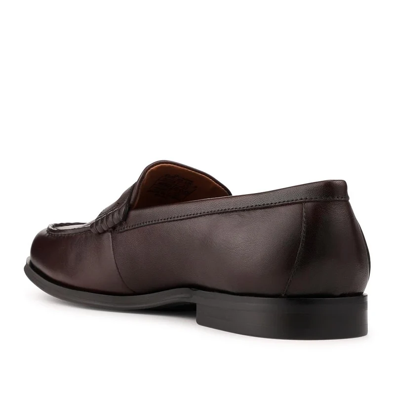 Quadir Slip On Leather Penny Loafers - QUADIR / 328 620 - Dark Brown