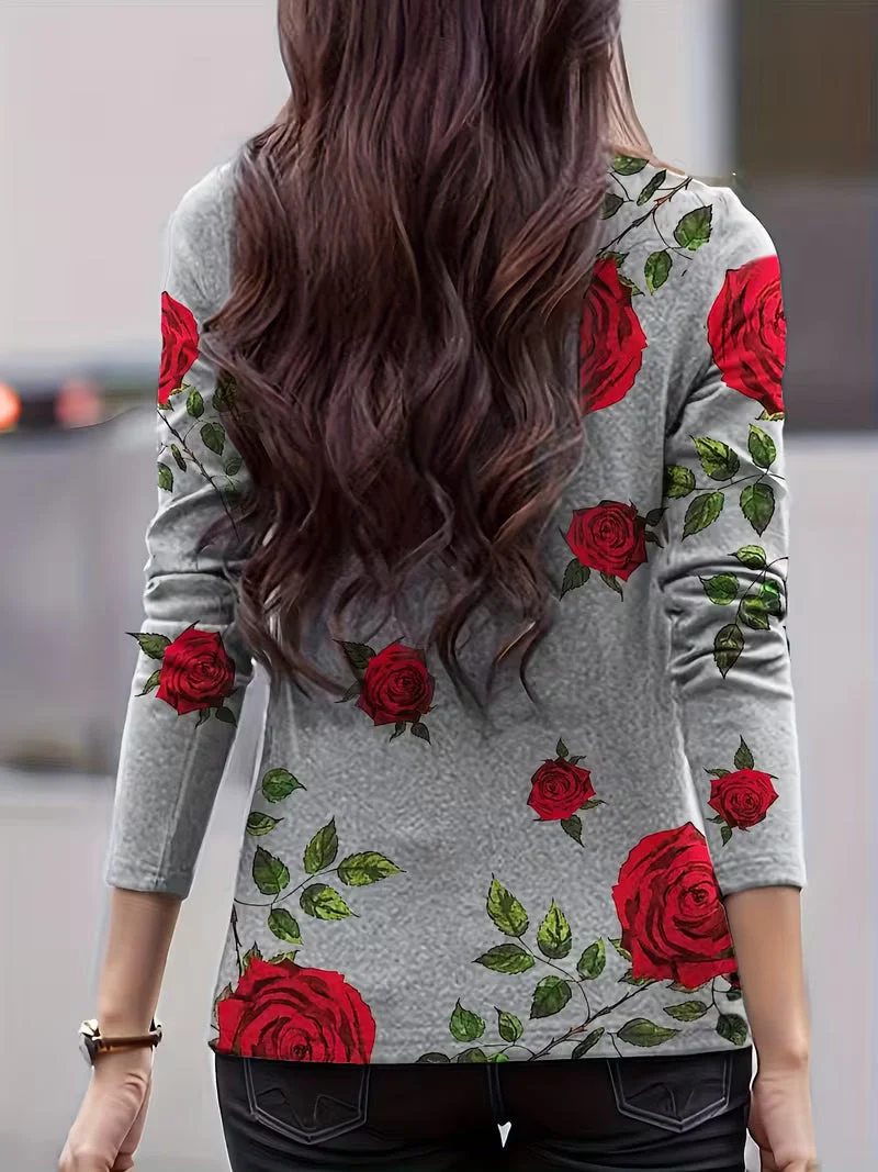 Zunni – Oberteil Mit Blumenmuster Und Stehkragen