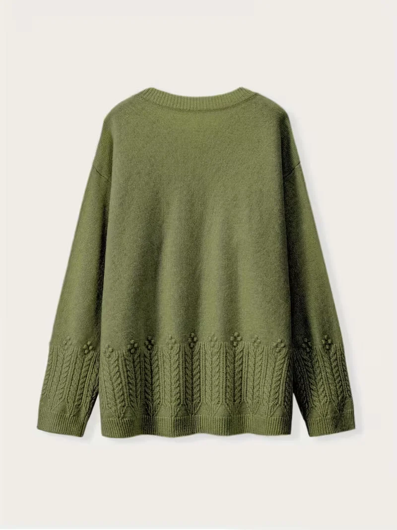 Ghizala – Pullover Mit Rundhalsausschnitt Und Blumenmuster
