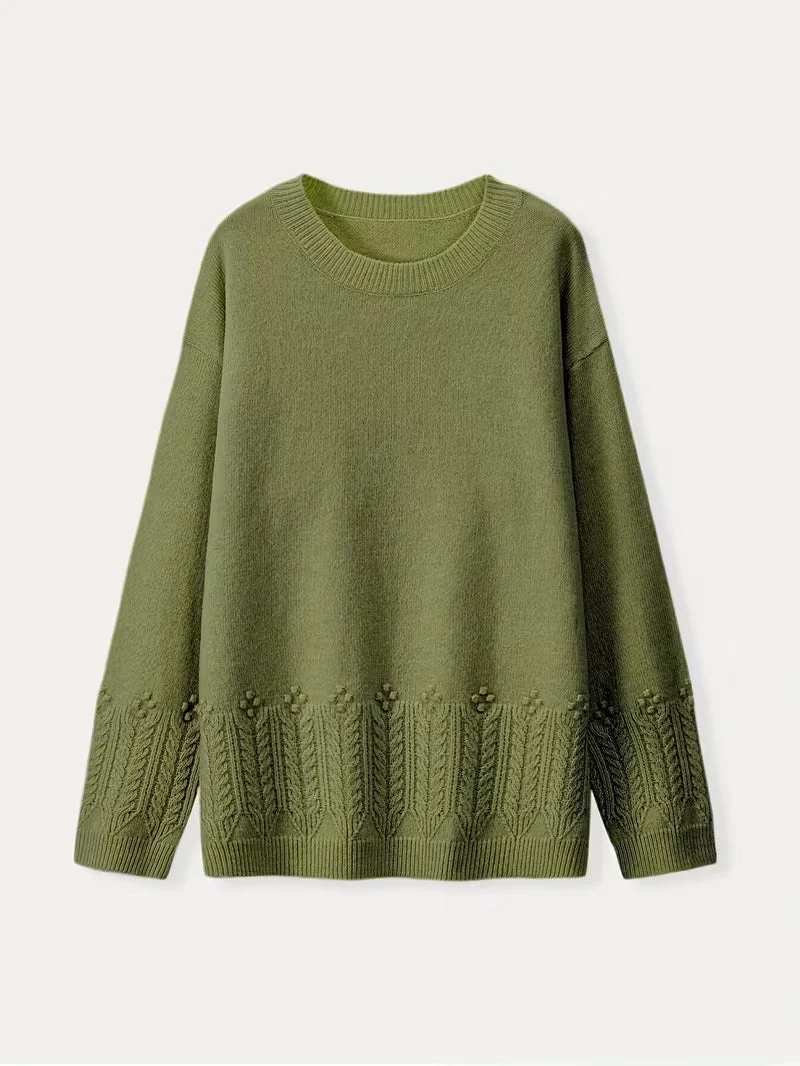 Ghizala – Pullover Mit Rundhalsausschnitt Und Blumenmuster
