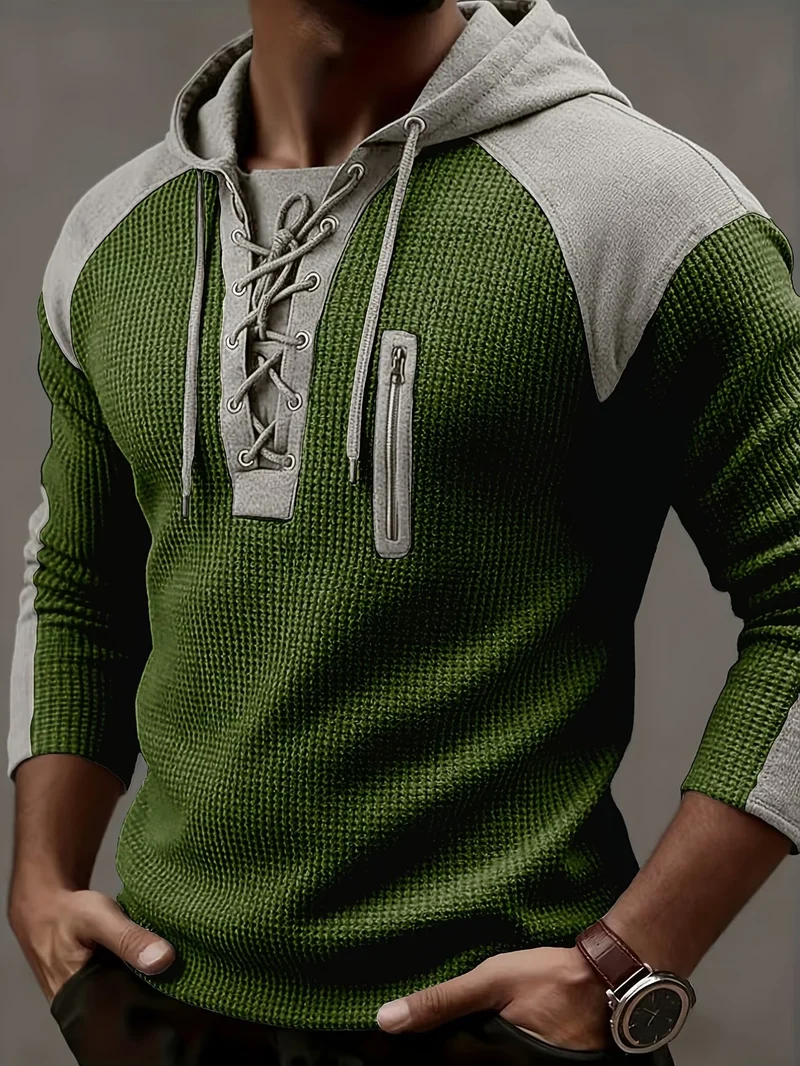 Freddie – Strukturierter Gerippter Pullover Mit Kapuze