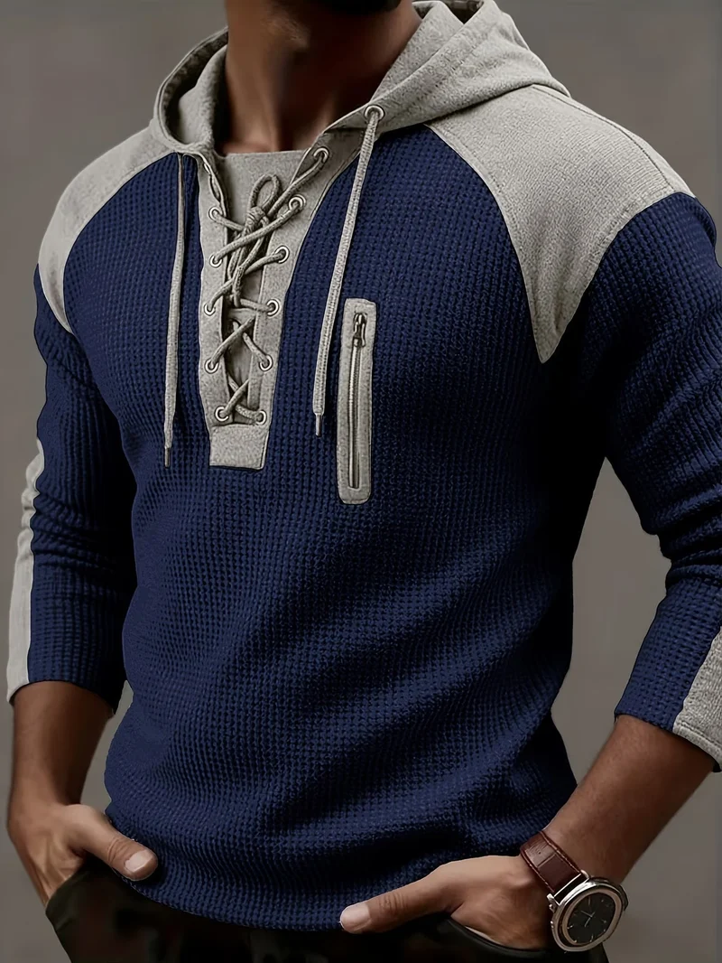Freddie – Strukturierter Gerippter Pullover Mit Kapuze