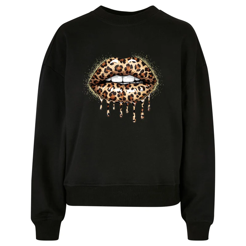 Ladies Oversized Sweatshirt - Leo Lips