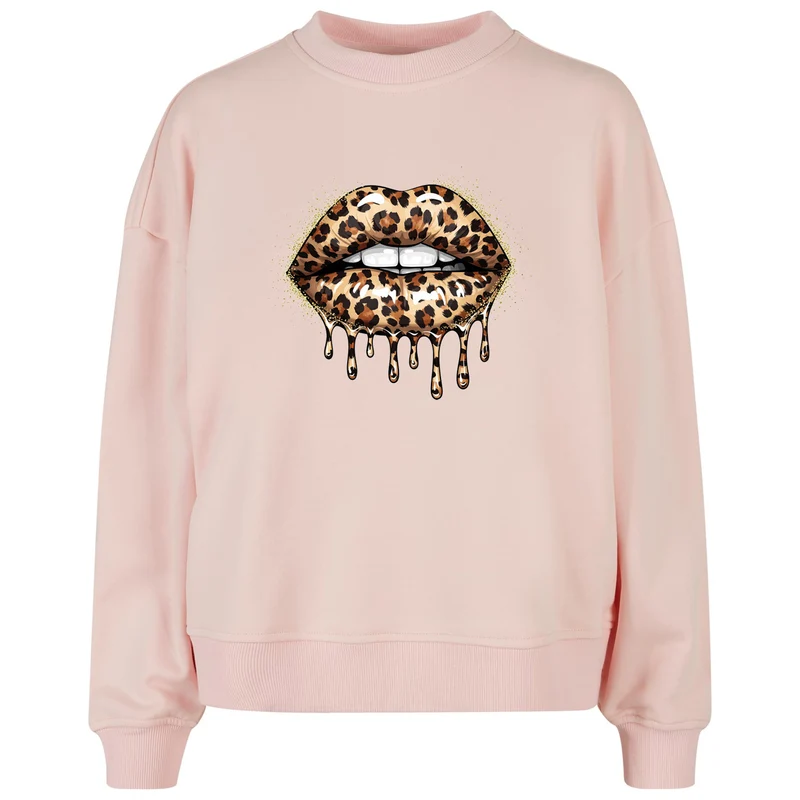 Ladies Oversized Sweatshirt - Leo Lips