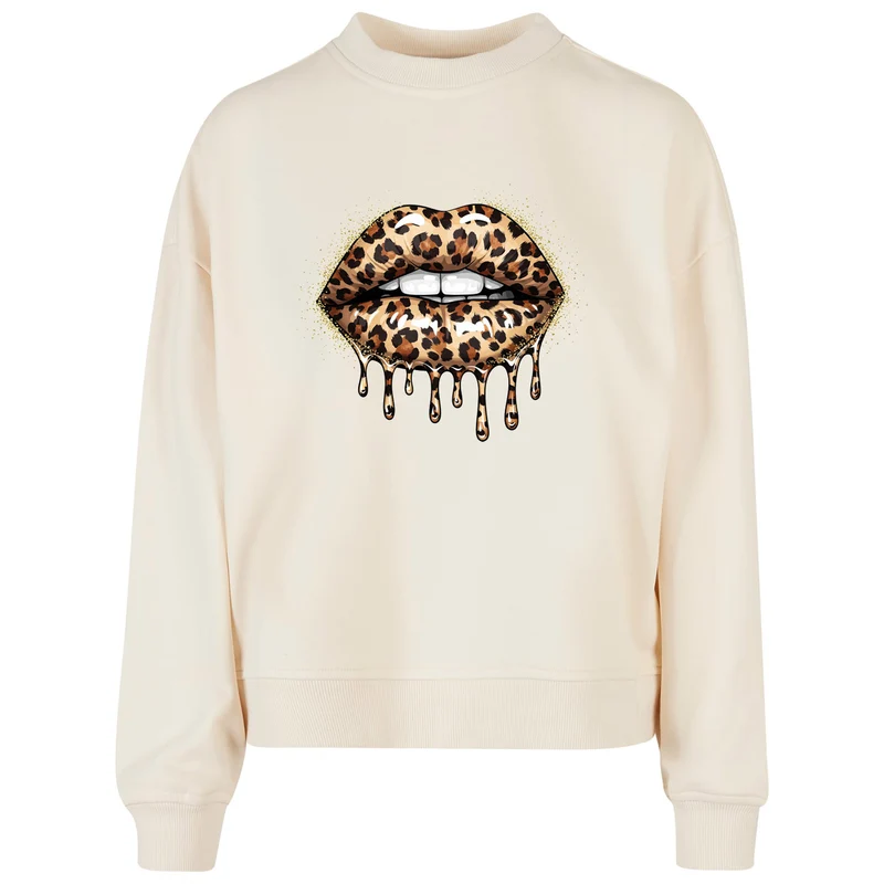 Ladies Oversized Sweatshirt - Leo Lips
