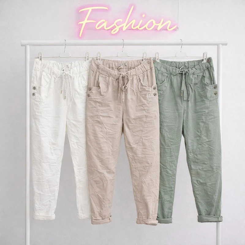 Stoffhose Hose Stretchhose - Glitzerkordel