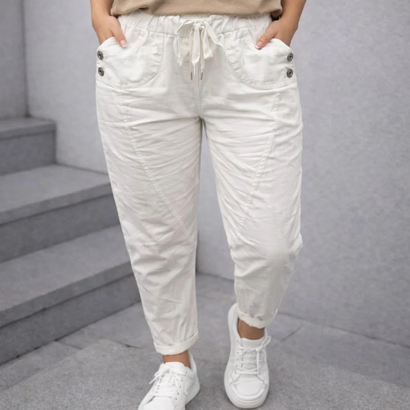 Stoffhose Hose Stretchhose - Glitzerkordel