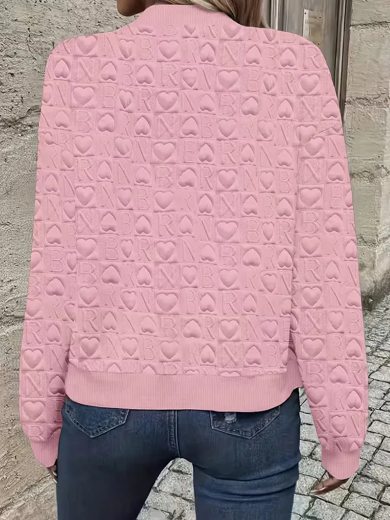 Lojina – Jacke MIT Reißverschluss Und Geprägtem Herzmuster