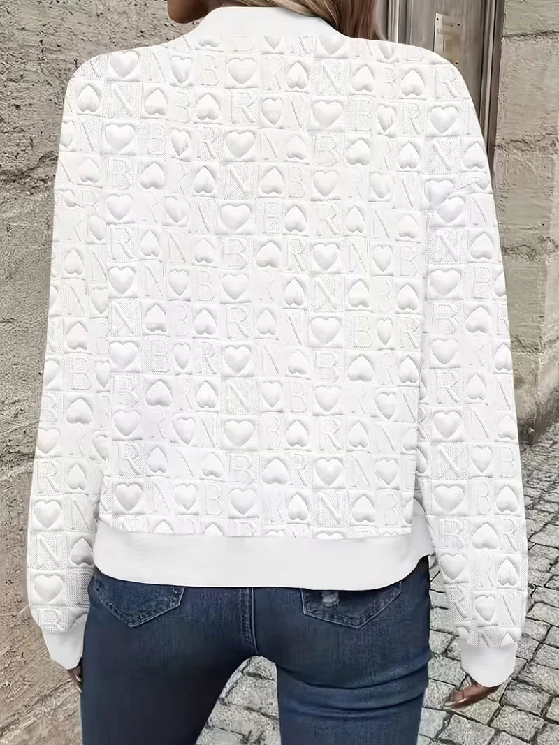 Lojina – Jacke MIT Reißverschluss Und Geprägtem Herzmuster