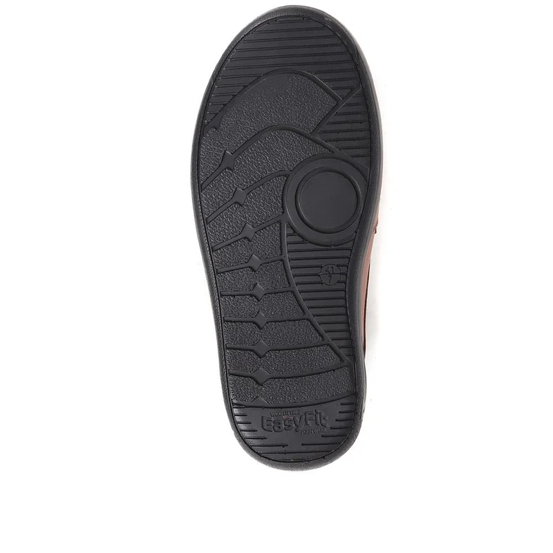 Extra Wide Fit Leather Shoes - CRISTIANO / 323 745 - Dark Tan