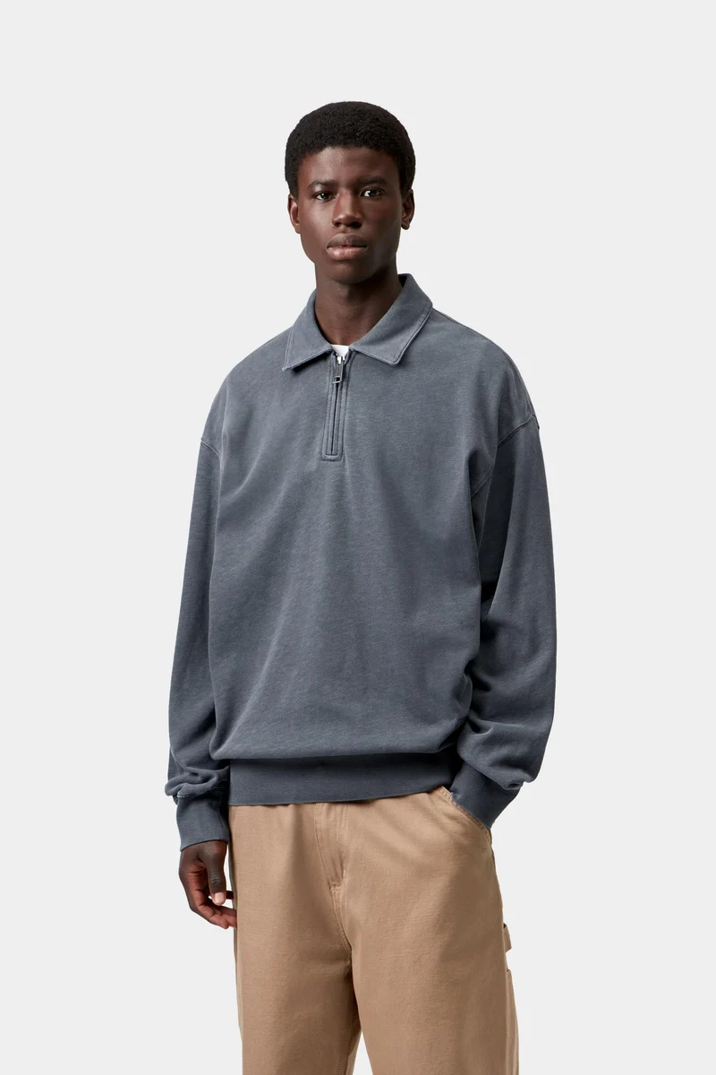 Carhartt WIP Harper Polo-Shirt für Herren | Carbon-gefärbt