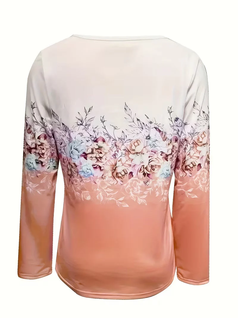 Tishna – Elegantes Oberteil Mit Grafischem Blumenmuster