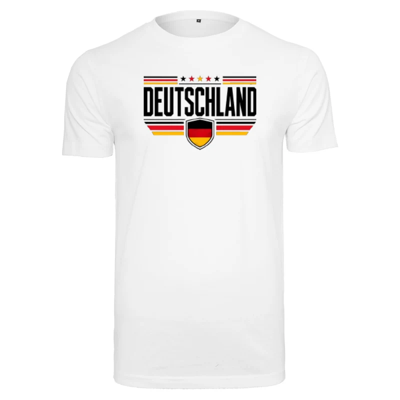 Deutschland T-Shirt Unisex – Fan-Shirt mit Frontprint und Deutschlandfarben