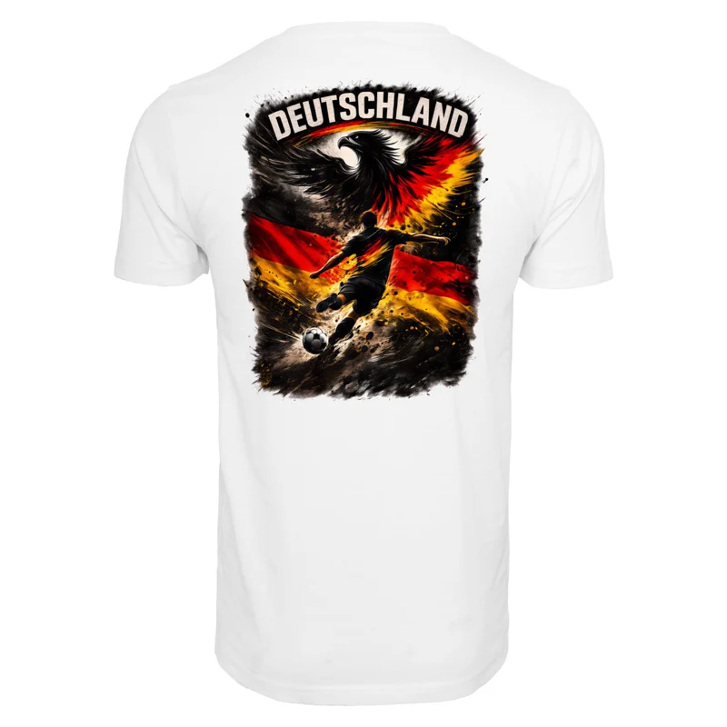 Deutschland T-Shirt Unisex – Fußball Fan-Shirt mit Front- und Backprint