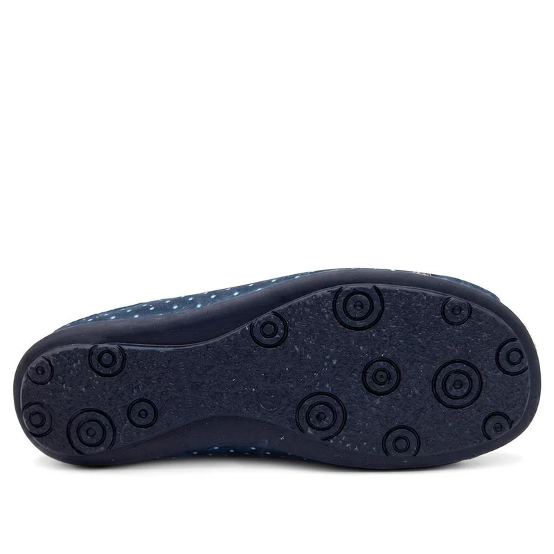 Cat Print Luxury Mule Slippers - RELAX44000 / 330 192 - Navy