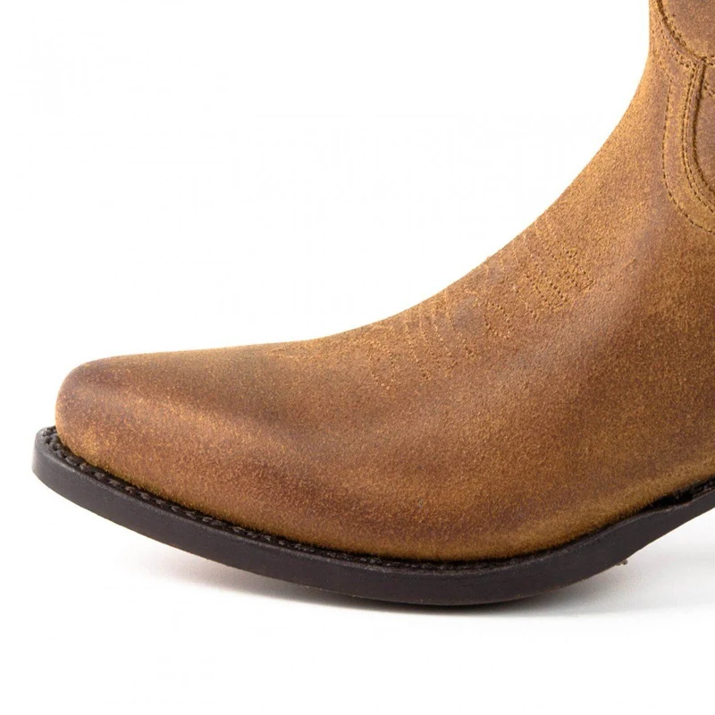 Damen-Cowboy-Country- und Western-Stiefeletten 2374 aus Kamelleder