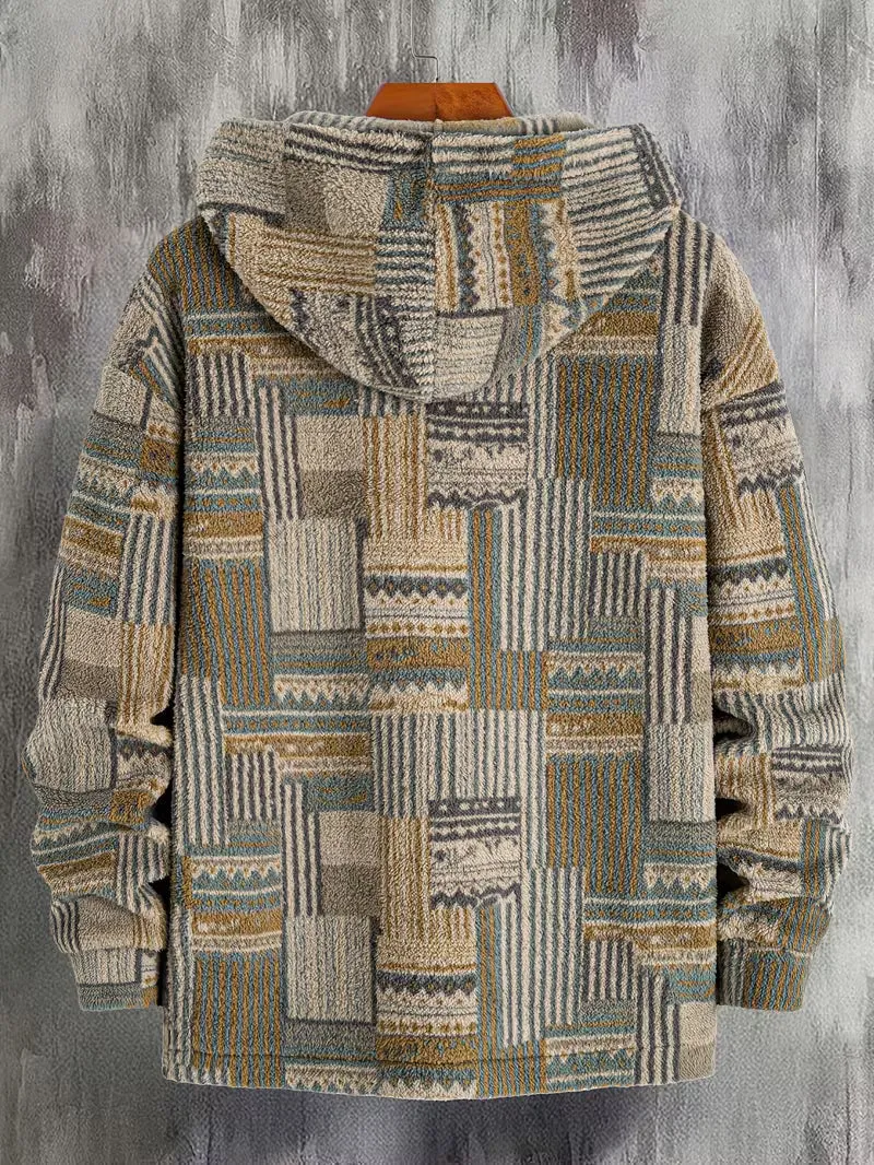 Silvain – Bedrucktes Kapuzen Sweatshirt Mit Reißverschluss